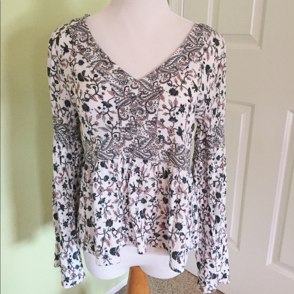 aeropostale floral long sleeve shirt